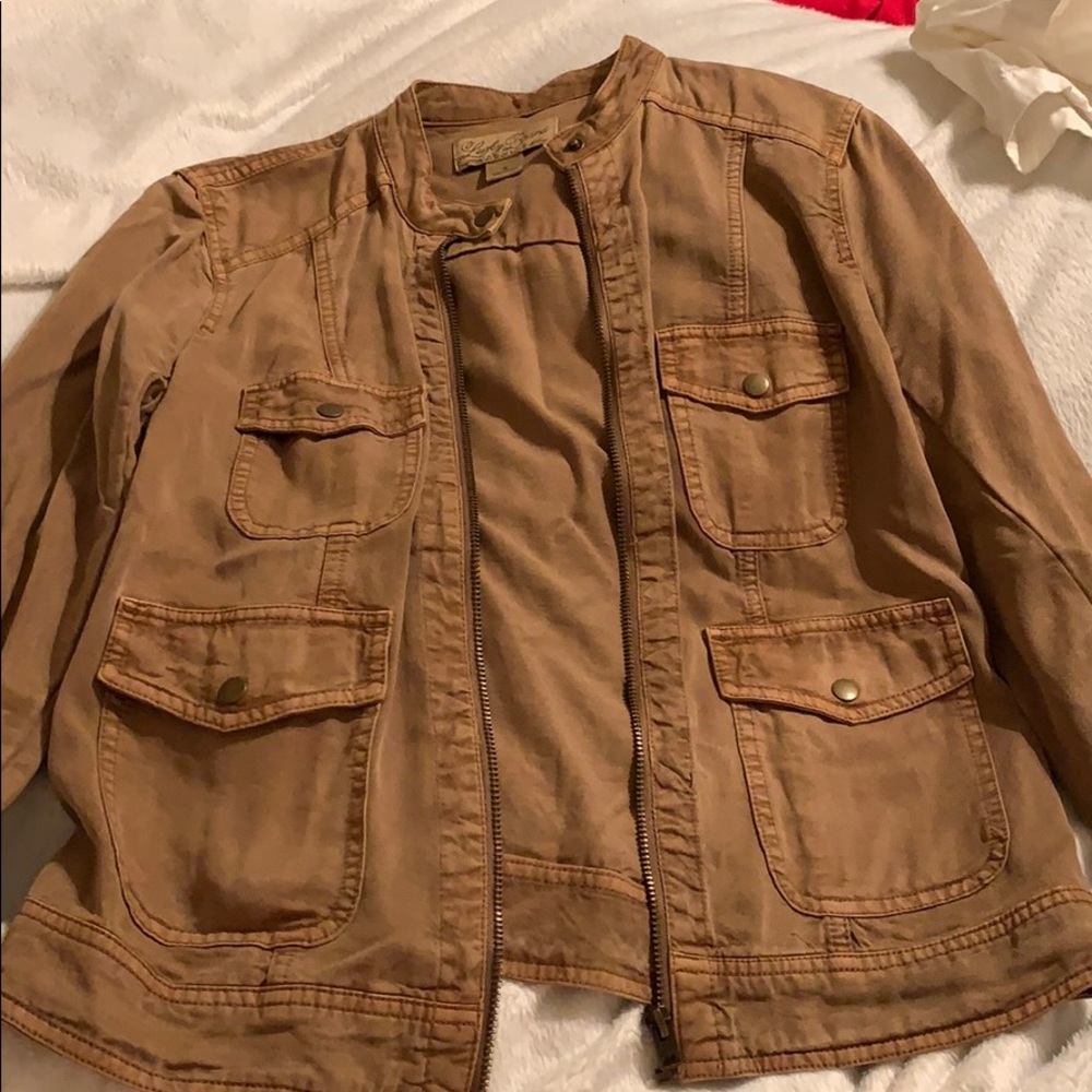 Tannish jean jacket